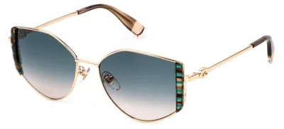 Zdjęcie produktu dla Okulary damskie Furla, brązowe/zielone (kolor "Havana"), rozmiar 52