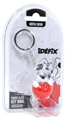 Obrázek produktu pro Přívěsek na klíče Asterix s Idefixem a červeným srdcem (blistr)