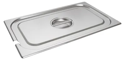 Produktbild von GN 1/1 Deckel, Edelstahl, mit Löffelaussparung