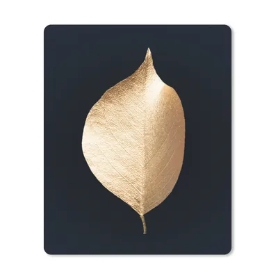 Produktbild von MuchoWow® Mauspad Mousepad Blätter - Gold - Schwarz - Pflanzen - Luxus 30x40 cm - Mousepads - Maus Mat - Pad - Mausunterlage - Mausmatten