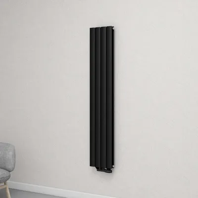 Produktbild von Mai & Mai Badheizkörper flach 160x31cm in Anthrazit Mittelanschluss Paneelheizkörper Vertikal Handtuchwärmer Badheizung zweilagig Ohne Heizstab