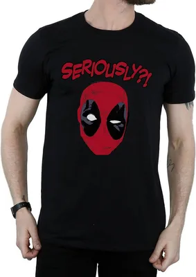 Produktbild von Deadpool - "Seriously" T-Shirt für Herren BI394 (XXL) (Schwarz)
