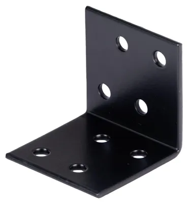 Produktbild von Alberts Winkelverbinder  (Set 50 Stück) - verzinkt- schwarz - kunststoffbeschichtet - 40 x 40 x 40 mm