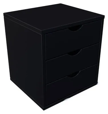 Immagine prodotto di Contenitore a 3 cassetti - Nero