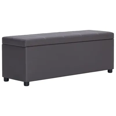 Obrázek produktu pro Lavice s úložným prostorem 116 cm šedá umělá kůže