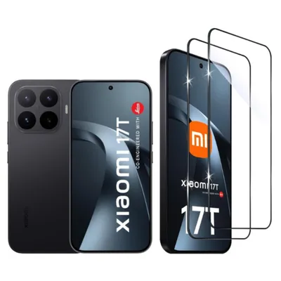 Produktbild von CLM-Tech 2er Set Schutzfolie kompatibel mit Xiaomi 17T - Panzerfolie Panzerglas Crystal Clear - Displayschutz 9H Glas - Folie kristallklar 2X Stück