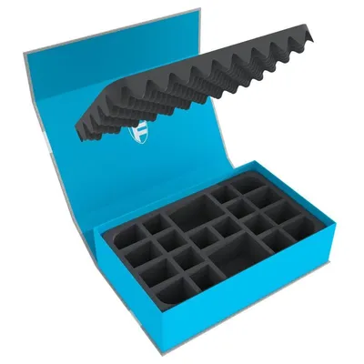 Produktbild von Blaue Magnetbox mit Schaumstoff für 20 Weihnachtsengel-Figuren