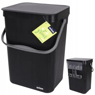 Image de Orion Poubelle Suspendue Noir 10 L pour Cuisine
