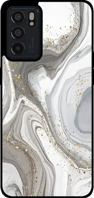 Produktbild von Smartphonica Telefon Fall geeignet für Oppo Reno6 5G mit Marmor-Druck - TPU zurück Abdeckung Fall Marmor-Design - Silber