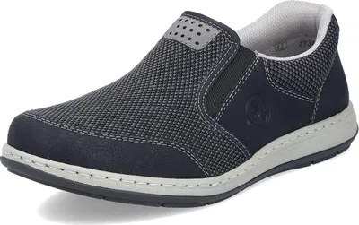 Produktbild von Rieker Herren Slipper Stoff Halbschuh sportlich lose Einlage 17363, Größe:43 EU, Farbe:Schwarz
