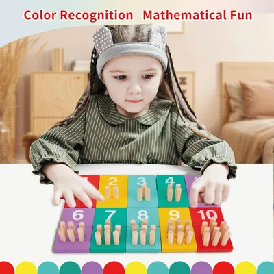 Zdjęcie produktu dla Zabawka Montessori 3-6 lat, drewniane klocki, 20 sztuk, dla dzieci