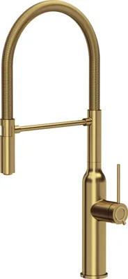 Produktbild von QUADRON MARILYN Q Line SteelQ, Küchenarmatur Mischbatterie 360°, Armatur Küche Edelstahl, Farbe: Gold, Höhe: 54,5 cm, Wasserhahn für Küche