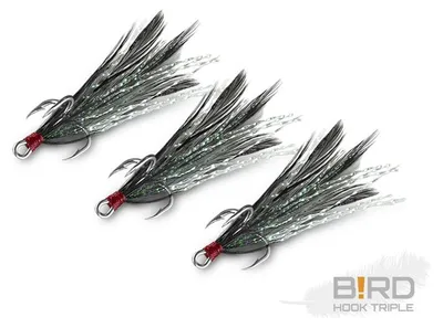 Immagine prodotto di Delphin B!RD Gancio TRIPLO / 3 pezzi piume nere #10
