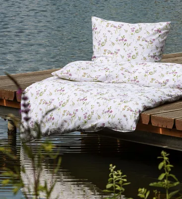 Produktbild von Janine Design Seersucker-Bettwäsche-Garnitur 20157 TANGO Farbe altrosa grün Größe 135x200+80x80