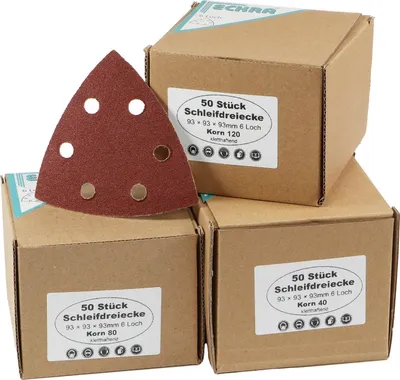 Produktbild von 150 Klett Schleifdreiecke Deltaschleifer Schleifpapier Korn 40 80 120