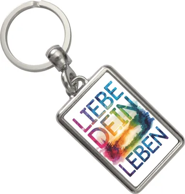 Produktbild von Liebe dein Leben Schlüsselanhänger Aquarell Design