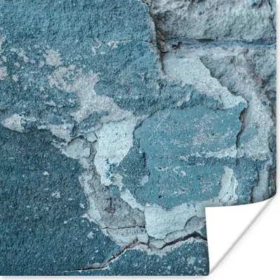 Produktbild von MuchoWow® Poster Farbe - Blau - Steine 75x75 cm - Wand Dekoration
