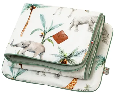 Productafbeelding van Bettset voor wieg, Safari, 2-delig - 50x70 cm - Groen | van SEVIRA KIDS