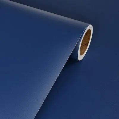Obrázek produktu pro Samolepicí PVC fólie Unyqoos® tmavě modré barvy, matná, rozměry 40 x 200 cm – voděodolná a omyvatelná, vhodná do kuchyně, koupelny, na nábytek a dveře