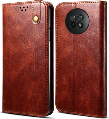 Produktbild von Redmi Note 9T 5G Hülle, LaimTop Leder Flip Brieftasche Schutzhülle für Xiaomi Redmi Note 9T 5G Rot