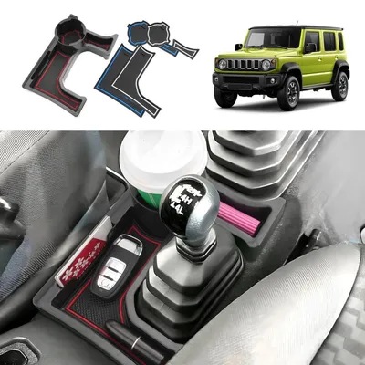 Zdjęcie produktu dla Pojemnik do przechowywania, montowany w konsoli środkowej, przeznaczony do Suzuki Jimny JB64 JB74 (manualna skrzynia biegów)