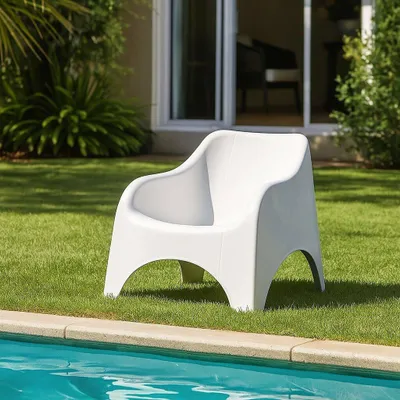 Produktbild von Dmora Outdoor-Sessel Agri 79x81 cm Weiß, ein Stuhl