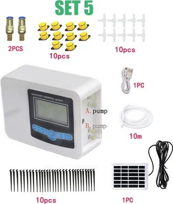 Image de Système d'arrosage solaire automatique, programmateur d'arrosage intelligent, lot de 5