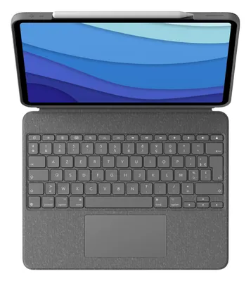 Immagine prodotto di Logitech Combo Touch - Tastiera e custodia folio - con trackpad - retroilluminata - Apple Smart connector - AZERTY - Francese - Grigio Oxford - per Apple iPad Pro da 12,9 pollici (5a generazione)