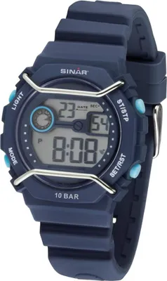 Produktbild von SINAR Jugenduhr Armbanduhr Digital Quarz Jungen Silikonband XE-69-2 Blau