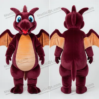 Obrázok produktu pre Mascotte MASTICOT Ptérodactyle Veloutée Bordeaux