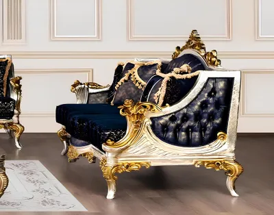 Produktbild von Sitz Dreisitzer Sofa 3 Sitzer Sofa Sofas Stoff Stil Barock Rokoko Klassische Neu
