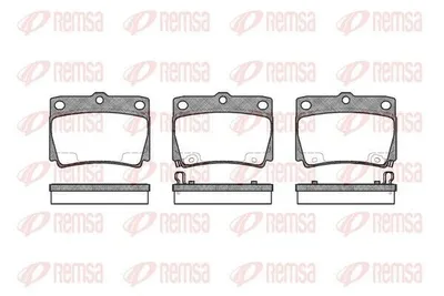 Produktbild von REMSA Bremsbeläge Satz Hinten Bremsklötze für MITSUBISHI PAJERO III (V7W, V6W) 0750.02