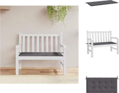 Immagine prodotto di vidaXL Cuscino per panchina da giardino antracite 120x50x3 cm Tessuto Oxford - Cuscino per seduta