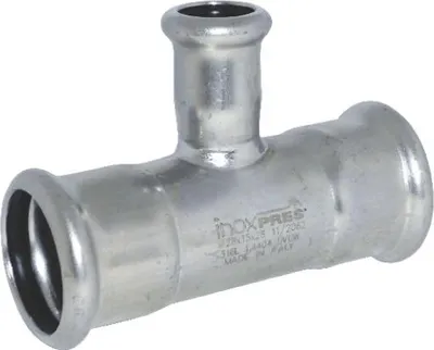 Produktbild von Edelstahl Crimp T-Stück reduziert 22x15x22 mm
