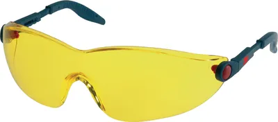 Zdjęcie produktu dla Okulary ochronne 2742 zauszniki niebieskie/czerwone AS AF UV EN166 PC żółte regulowane zauszniki 3M