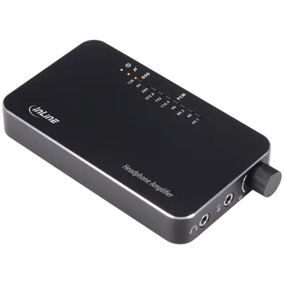 Obrázek produktu pro InLine® Mobile AmpUSB, Hi-Res AUDIO HiFi DSD sluchátkový zesilovač, USB digitální audio převodník, 384kHz/32-Bit