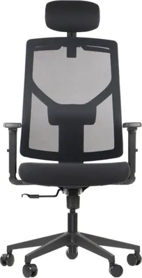 Zdjęcie produktu dla Obrotowe ergonomiczne krzesło biurowe CURTIZ, regulowane podłokietniki, wysokość oparcia, zagłówek, czarny