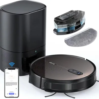 Image de Aspirateur robot - Aspirateur robot avec fonction serpillère - Aspirateur intelligent - Aspirateur robot autonettoyant