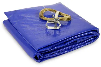 Produktbild von Abdeckplane 200g/m² blau/schwarz für Ø 3,50 - 3,60 m Rundpool