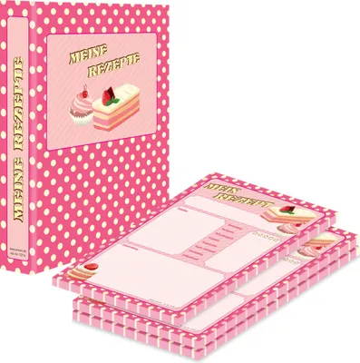 Produktbild von PRICARO Rezeptordner mit Rezeptblock "Retro", A5