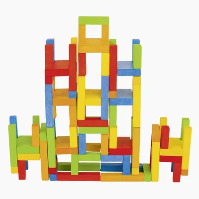 Produktbild von Goki Balancierspiel Holzstühle - Stapelspiel für Kinder
