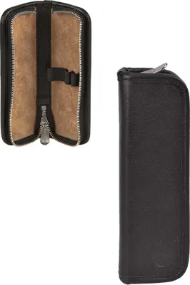 Produktbild von Sonnenleder Stifteetui Federtasche Leder RICHTER für 3 Stifte Pencilcase schwarz 801-390-02