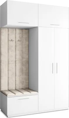 Produktbild von Masseno Garderobe-Set REMA 150/240/60 cm Modern Garderobenschrank Weiß