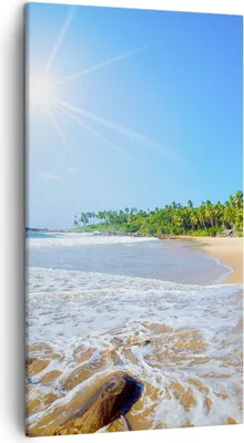 Produktbild von Bild auf Leinwand - Leinwandbild - Insel Landschaft Maledivie Freiheit - 45x80cm - Wand Bild - Wanddeko - Leinwanddruck - Bilder - Kunstdruck - Leinwand bilder - Wandkunst - PA45x80-2391