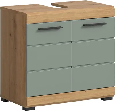 Produktbild von Waschtischunterschrank Scout Xonox - Sage Grün Artisan Eiche - 60x56x34 cm