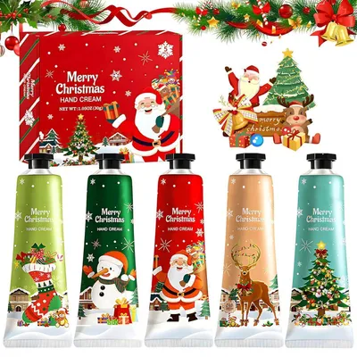 Produktbild von Handcreme Geschenkset Weihnachten Feuchtigkeitsspendend 5 Stück