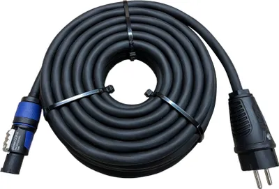 Produktbild von NWP Netzkabel 10m powerCON blau auf 230V Schuko Stecker - 3x2,5mm² - Gummischlauchleitung - NAC3FXXA-W-L Power-In (blau)