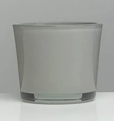 Produktbild von INNA-Glas Glasübertopf Alena, grau, 16cm, Ø17cm - Blumentopf
