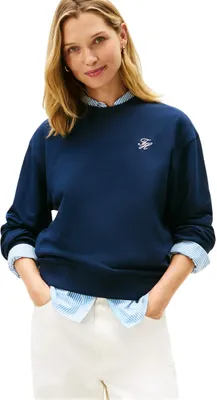 Produktbild von Tommy Hilfiger 8721221795538, Erwachsener, Weiblich, Sweatshirt, Dunkelblau, Rundhals, Langärmlig