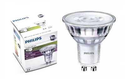 Produktbild von Philips CorePro LEDspot, 5 W, 50 W, GU10, 365 lm, 15000 h, Weiß